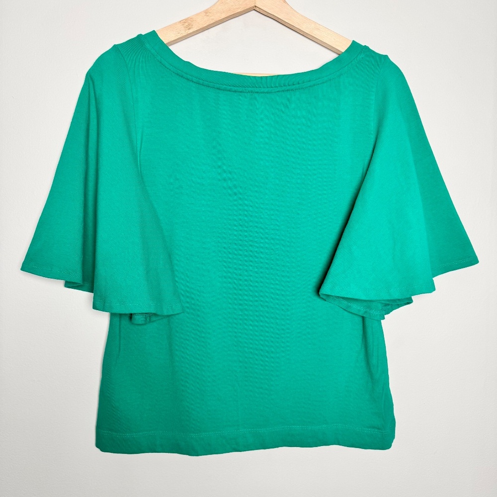 Anthropologie Maeve Structured Flutter-Sleeve Tee… - image 5